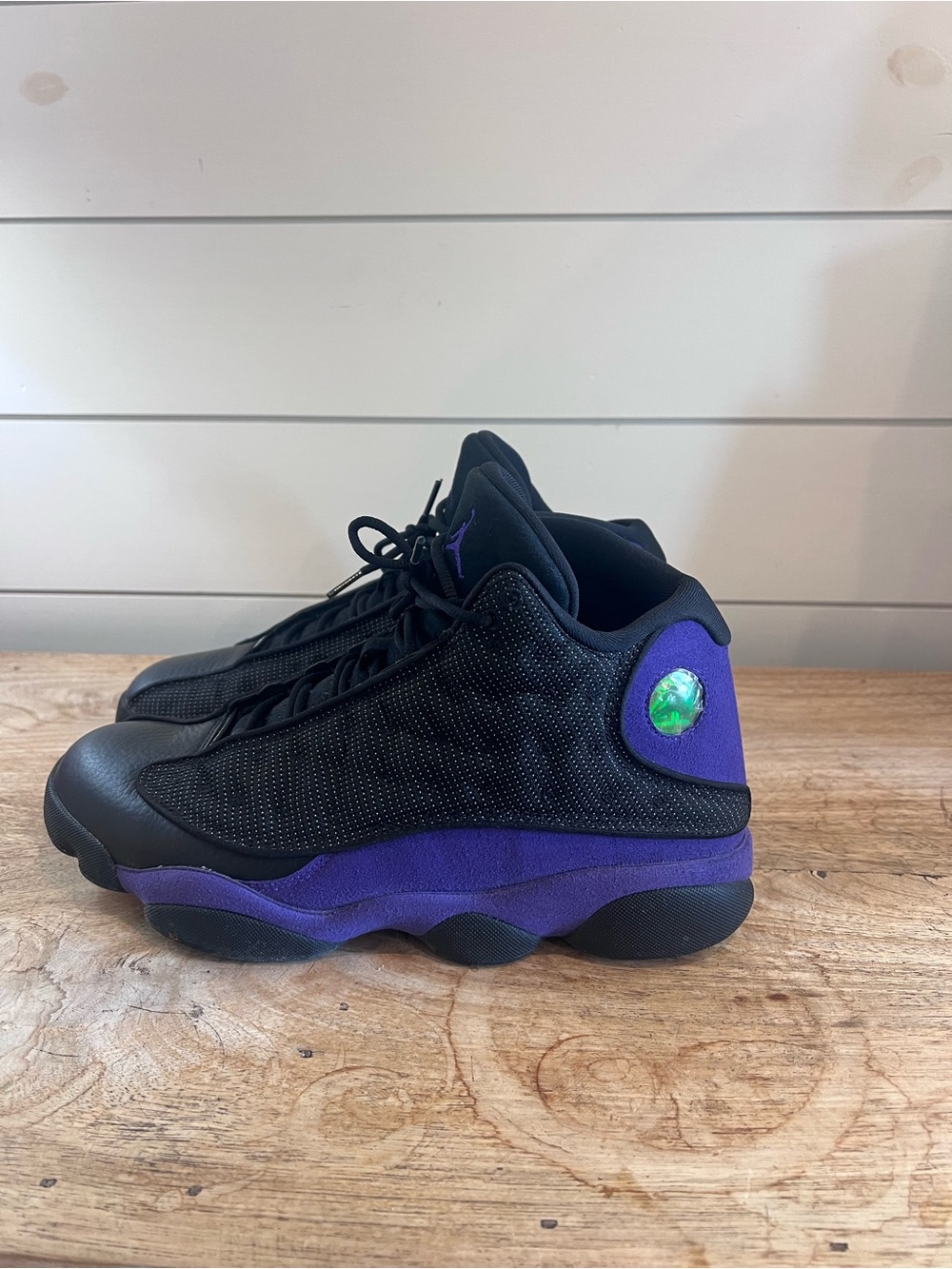Jordan Air Jordan 13 Retro Men’s Mid Top Basketball Sneakers Black/Purple 11